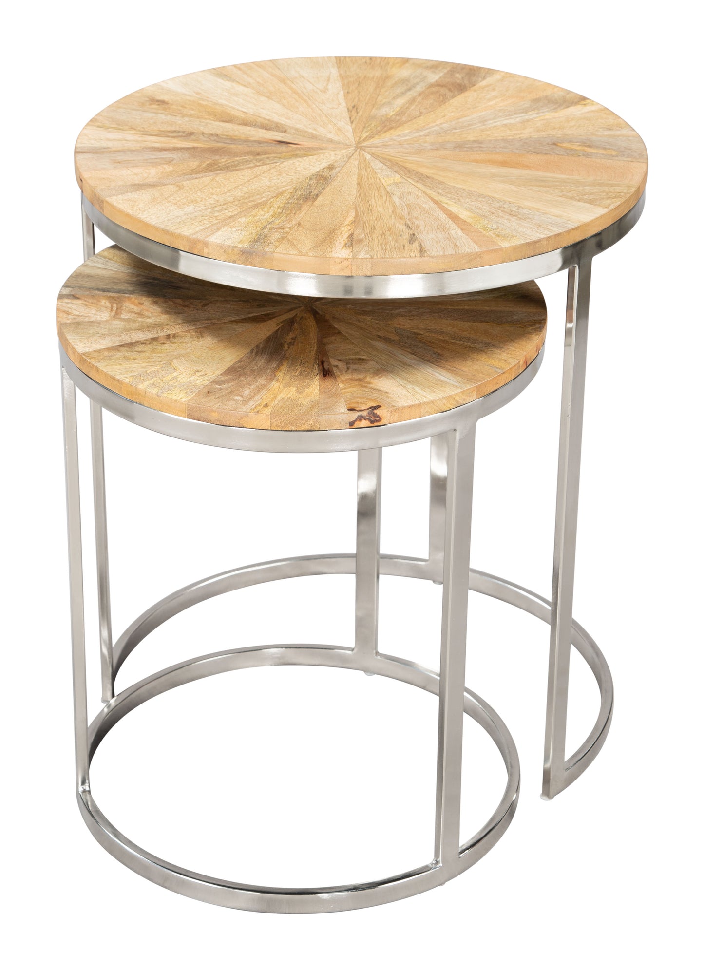 Bari Nesting Table Set (2-Piece) - Chic Natural Design for Versatile Home Decor
