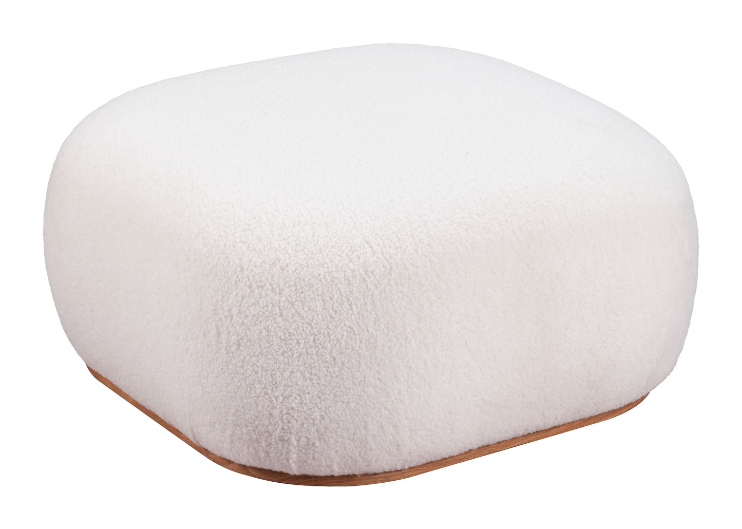 Azua Ottoman - Cream Stylish and Comfortable Upholstered Ottoman for Modern Living Rooms