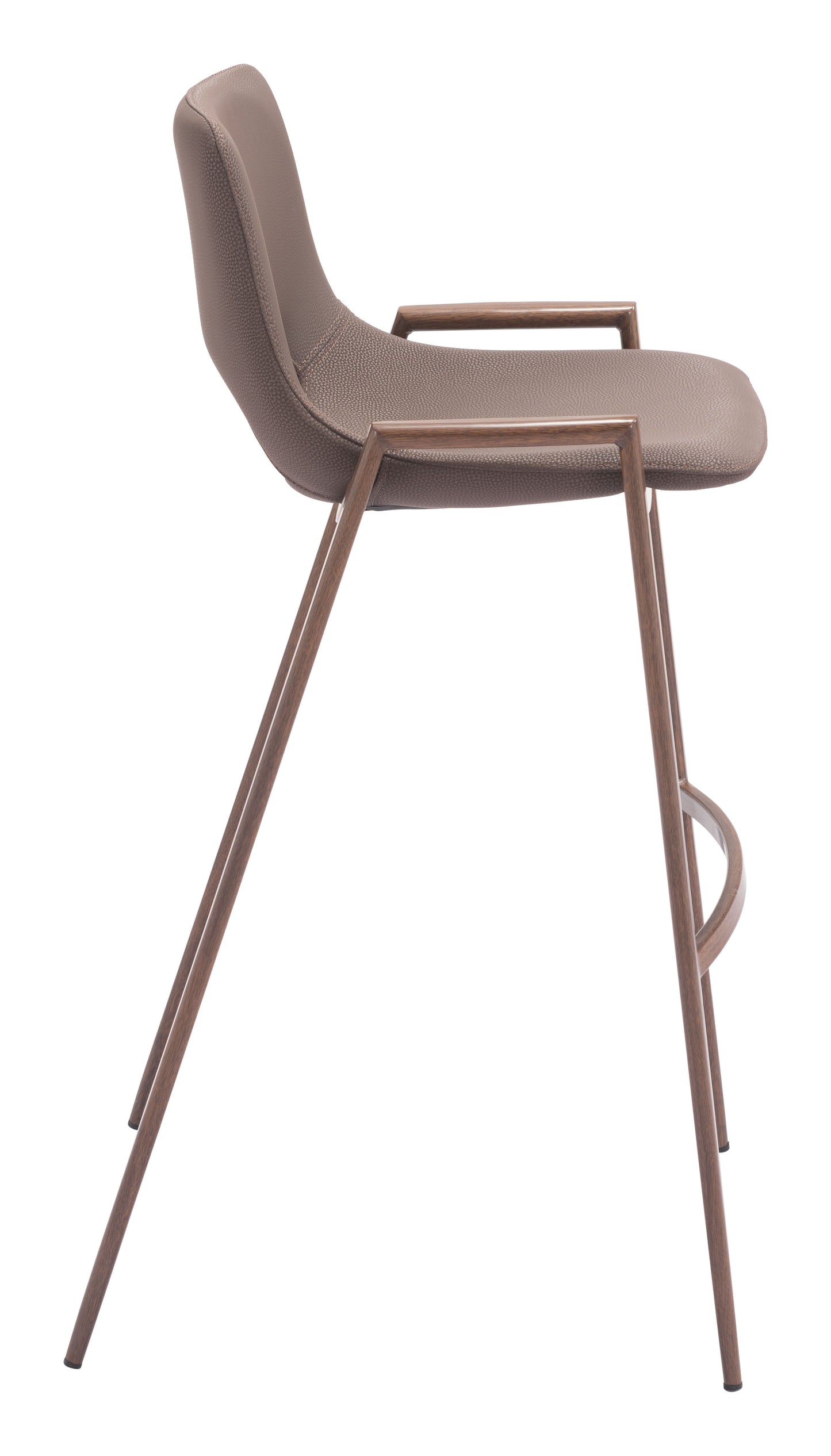 Desi Barstool Set of 2 - Elegant Brown & Walnut Design for Modern Home Bars and Dining Spaces
