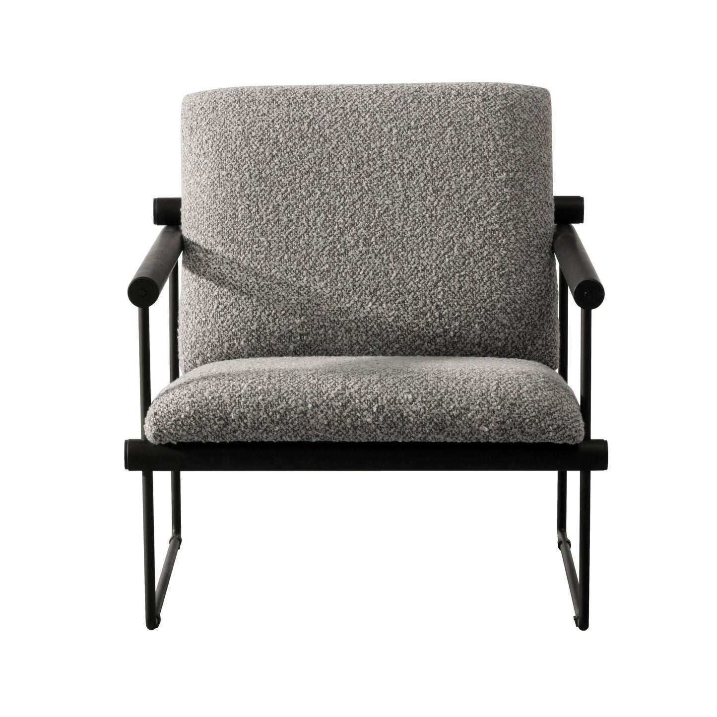 Modrest Ravina - Modern Grey Fabric + Black Accent Chair