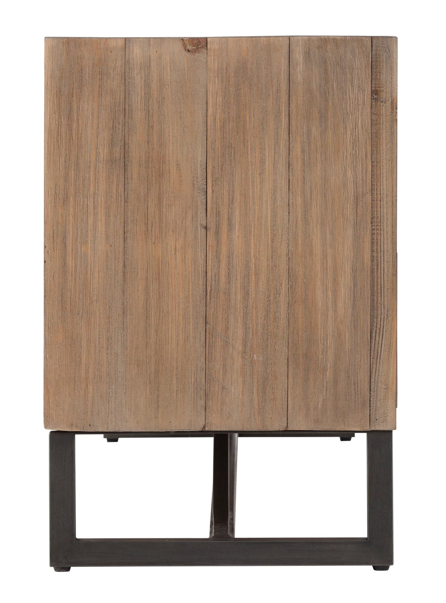Sierra Elegant TV Console in Dry Sand Finish – Crafted with Reclaimed Pine, Featuring Metal Legs and 3 Spacious Drawers for Stylish Storage