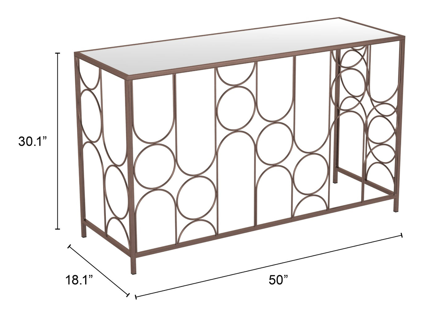 Convale Console Table - Bronze Elegant and Modern Console Table for Contemporary Living Spaces and Entryways