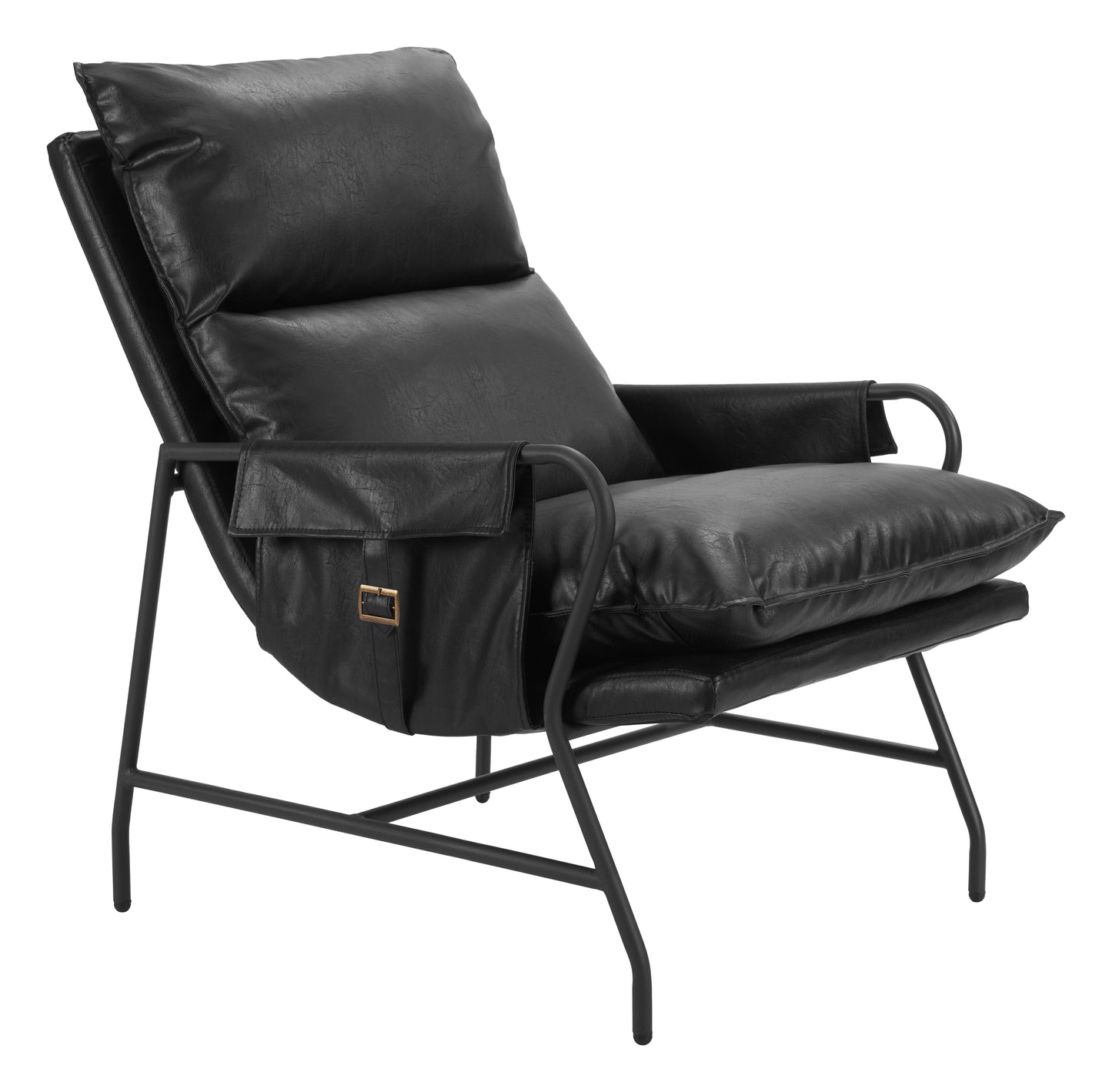 Halaus Accent Chair Black β Sleek and Stylish Black Accent Chair for Living Room or Bedroom Decor
