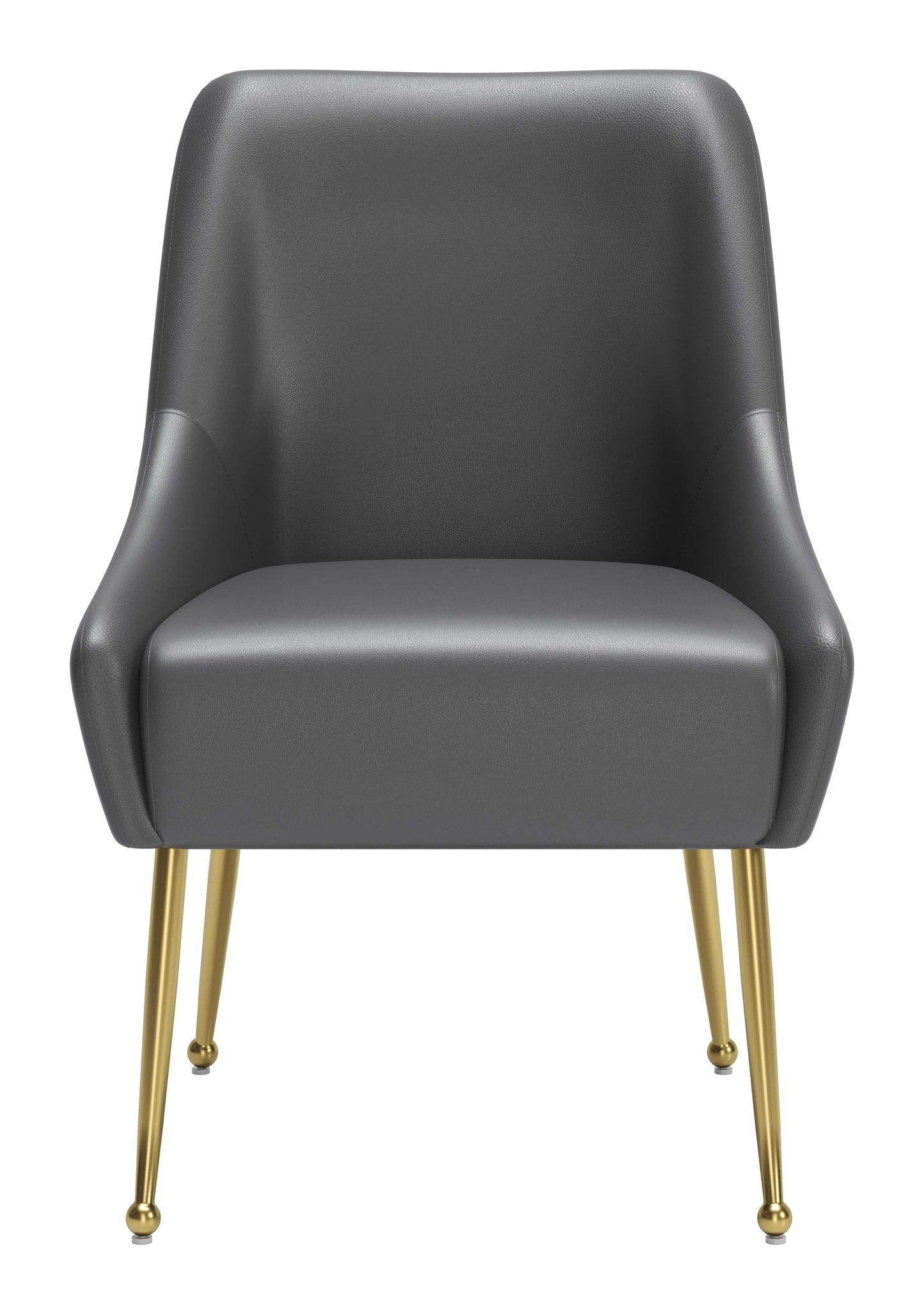 Maxine Dining Chair - Chic Gray & Gold Design for Contemporary Dining Rooms and Elegant Spaces
