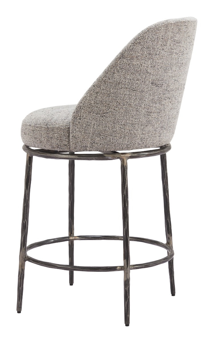 Nordhavn Swivel Counter Stool Gray β Modern and Comfortable Gray Swivel Counter Stool for Contemporary Kitchens or Bars