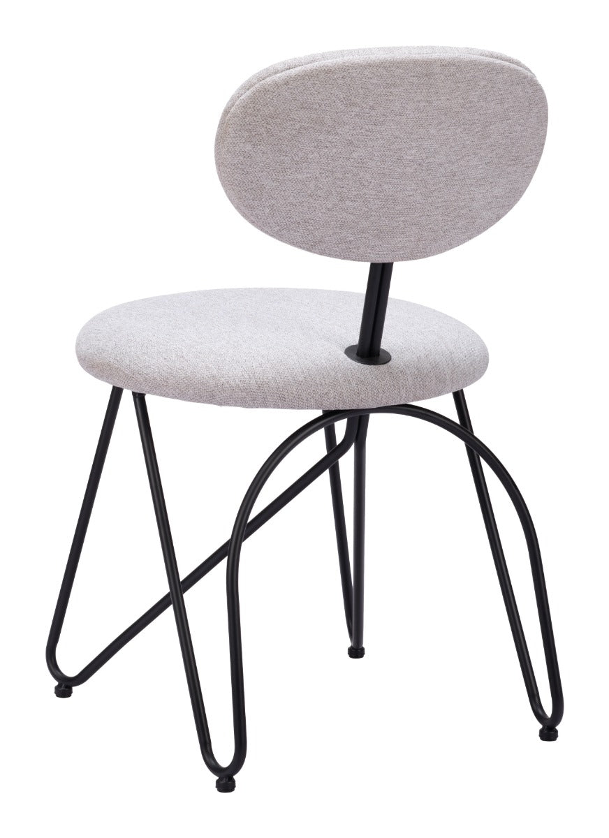 Novi Dining Chair Set of 2 - Dove Gray Modern Upholstered Chairs for Stylish Dining Spaces