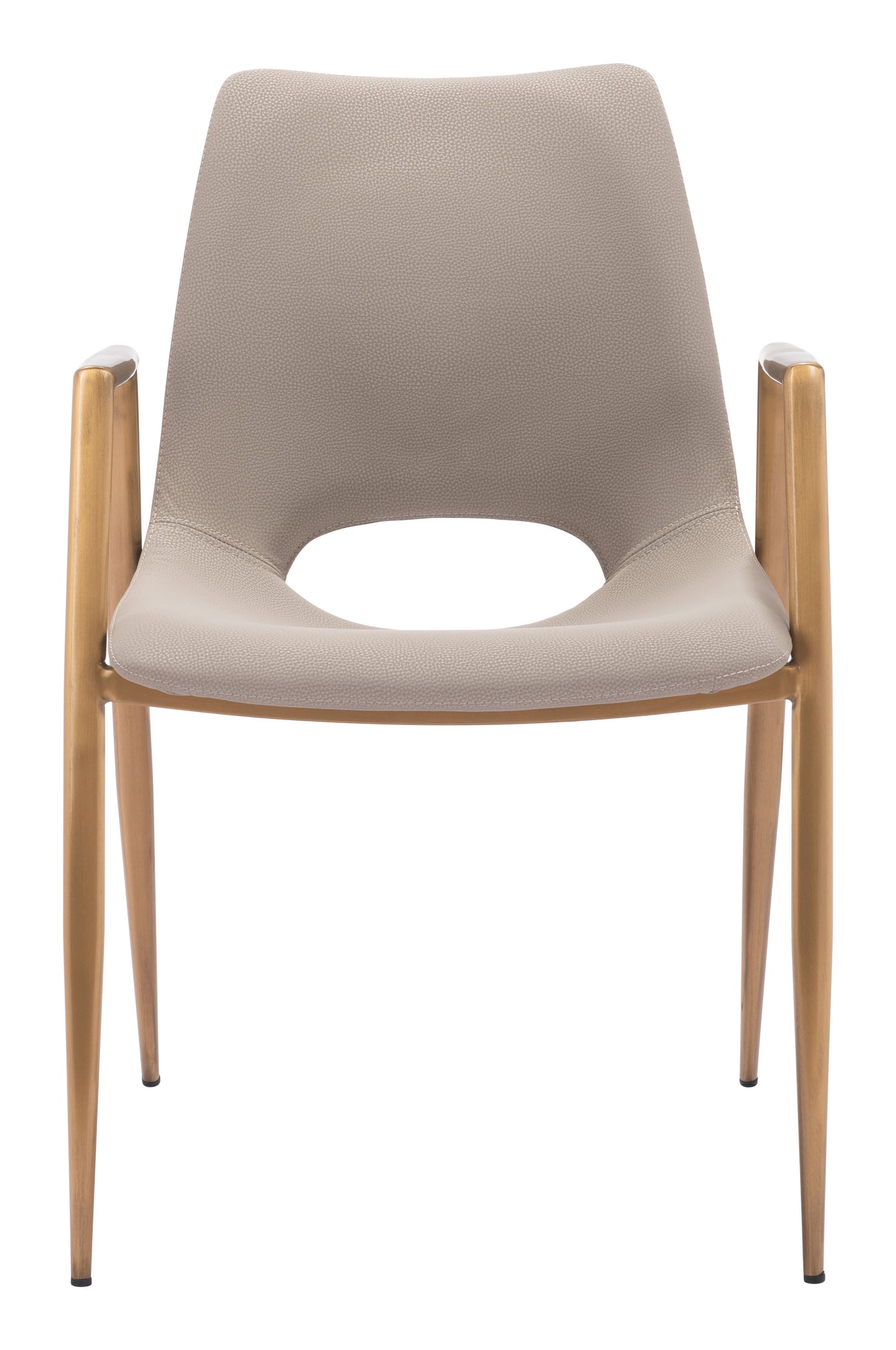 Desi Dining Chair Set of 2 - Elegant Beige & Gold Design for Stylish Dining Rooms and Spaces