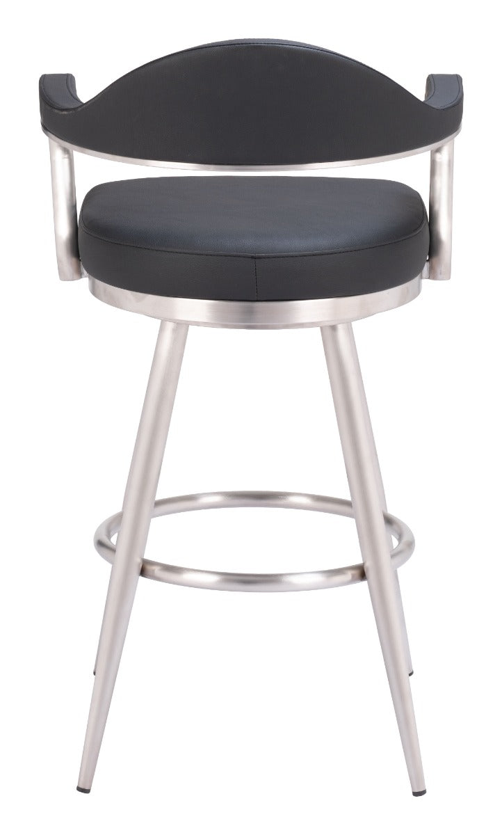 Vagur Swivel Barstool - Black Modern and Stylish Swivel Barstool for Contemporary Kitchens and Bars