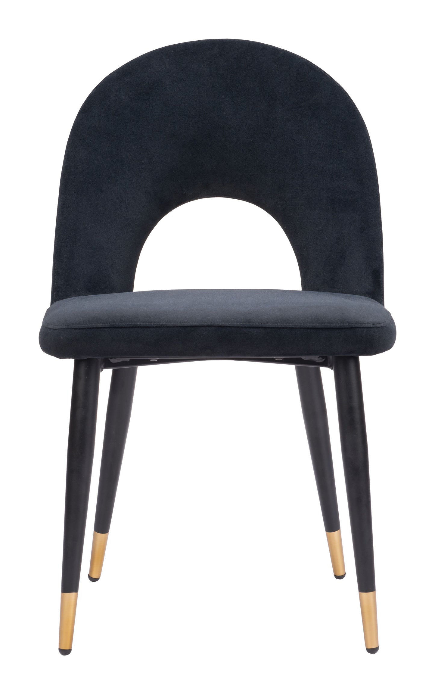 Menlo Dining Chair Set of 2 - Black Stylish and Sleek Upholstered Chairs for Modern Dining Rooms