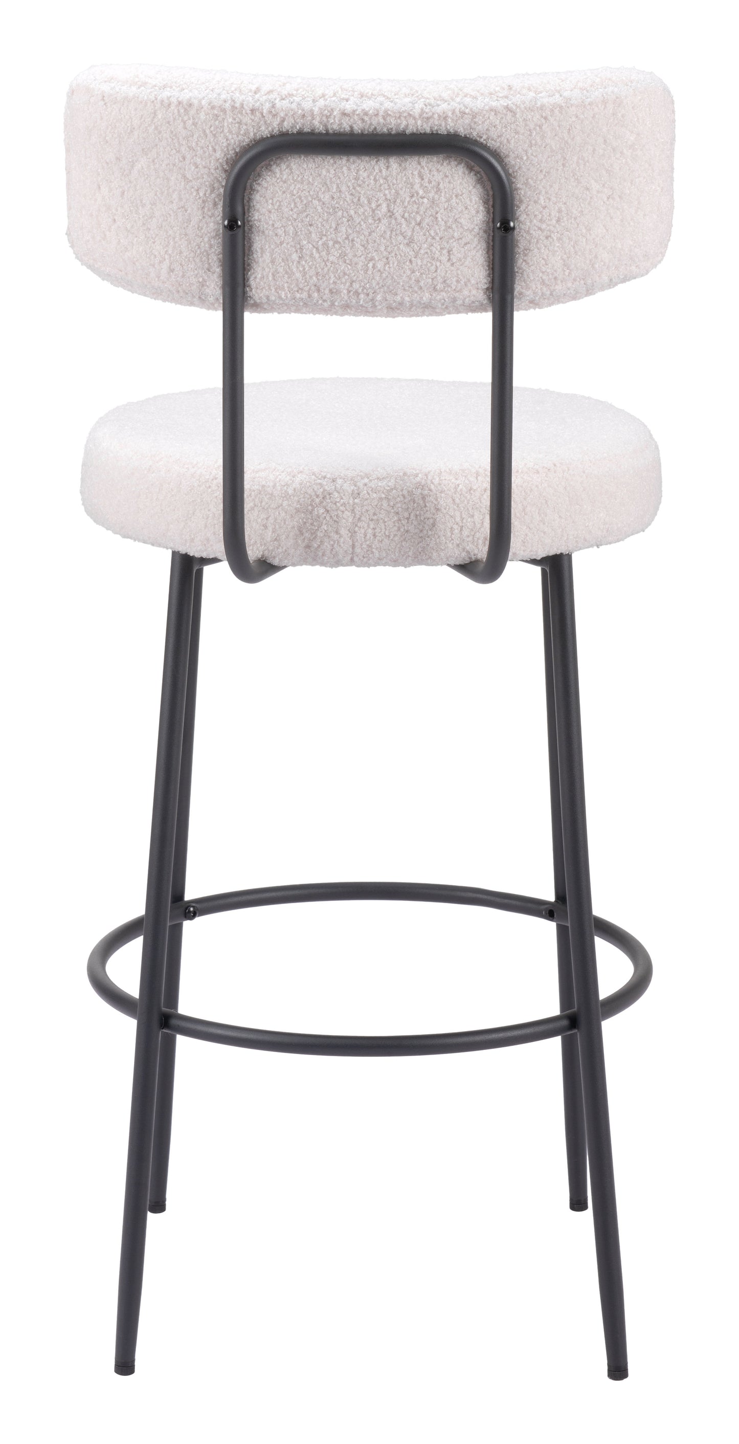 Blanca Barstool Set of 2 - Stylish Ivory Design for Contemporary Home Bars and Dining Areas