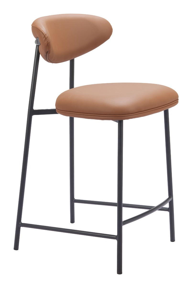 Rorun Counter Stool (Set of 2) Brown β Stylish and Comfortable Brown Counter Stools for Modern Kitchens or Bars