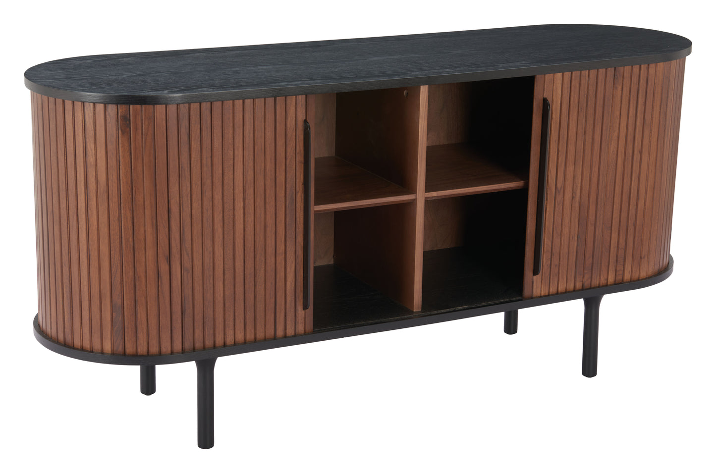 Koriana Sideboard Black & Walnut β Elegant Black & Walnut Sideboard for Contemporary Home Storage