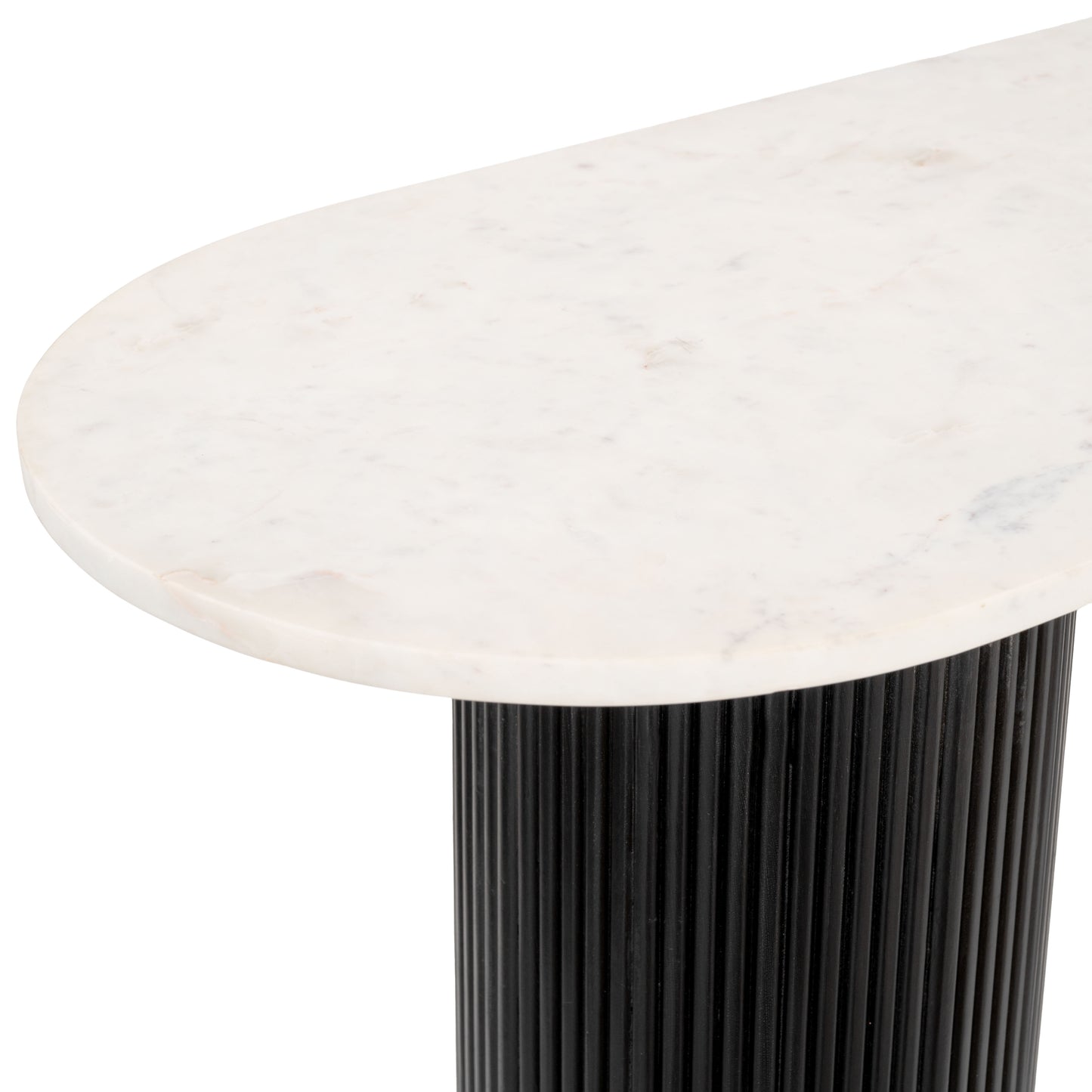 Izola Console Table White & Black β Modern and Chic Two-Tone Accent for Entryway or Living Room