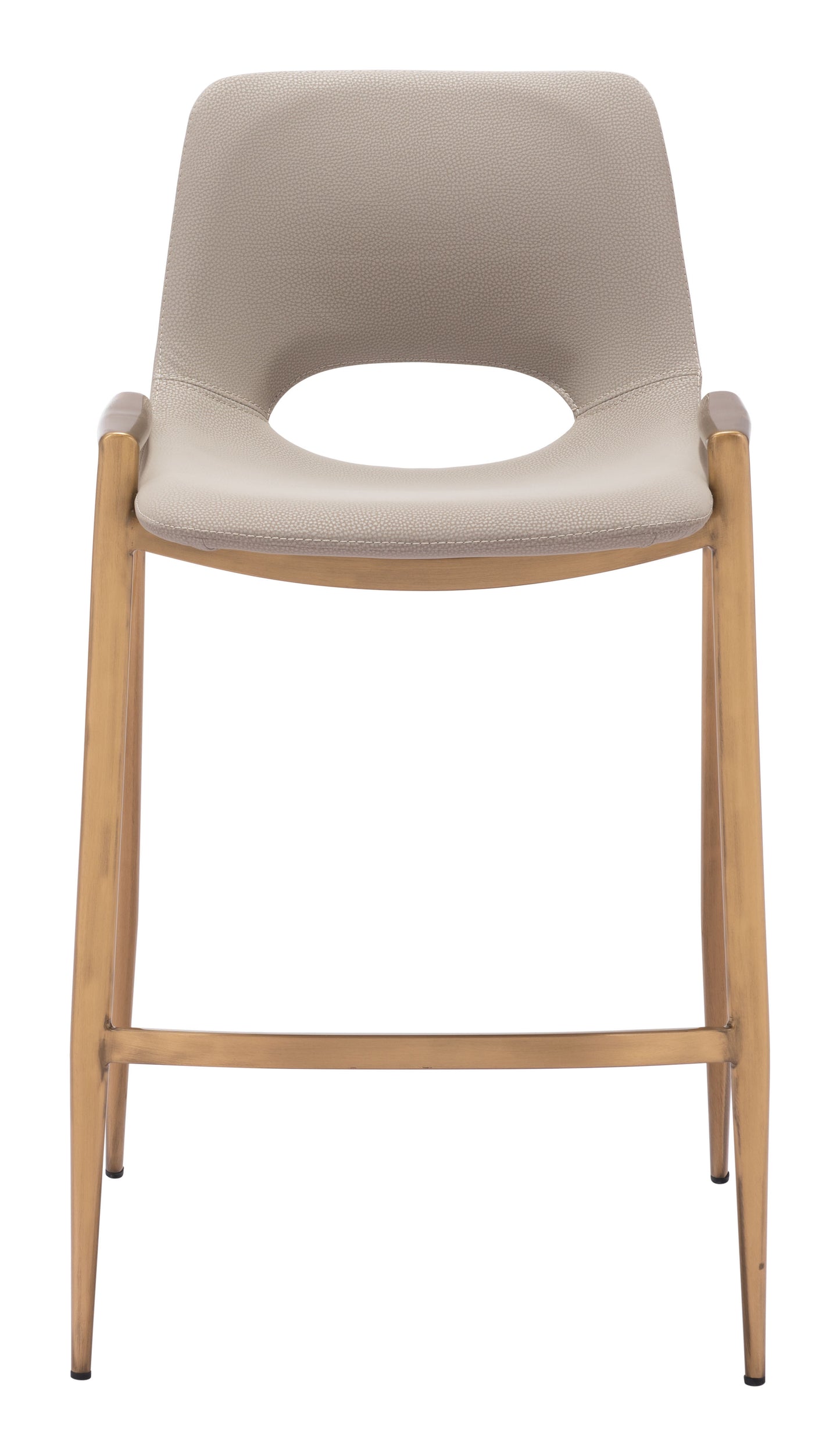 Desi Counter Stool Set of 2 - Chic Beige & Gold Design for Stylish Kitchens and Dining Areas