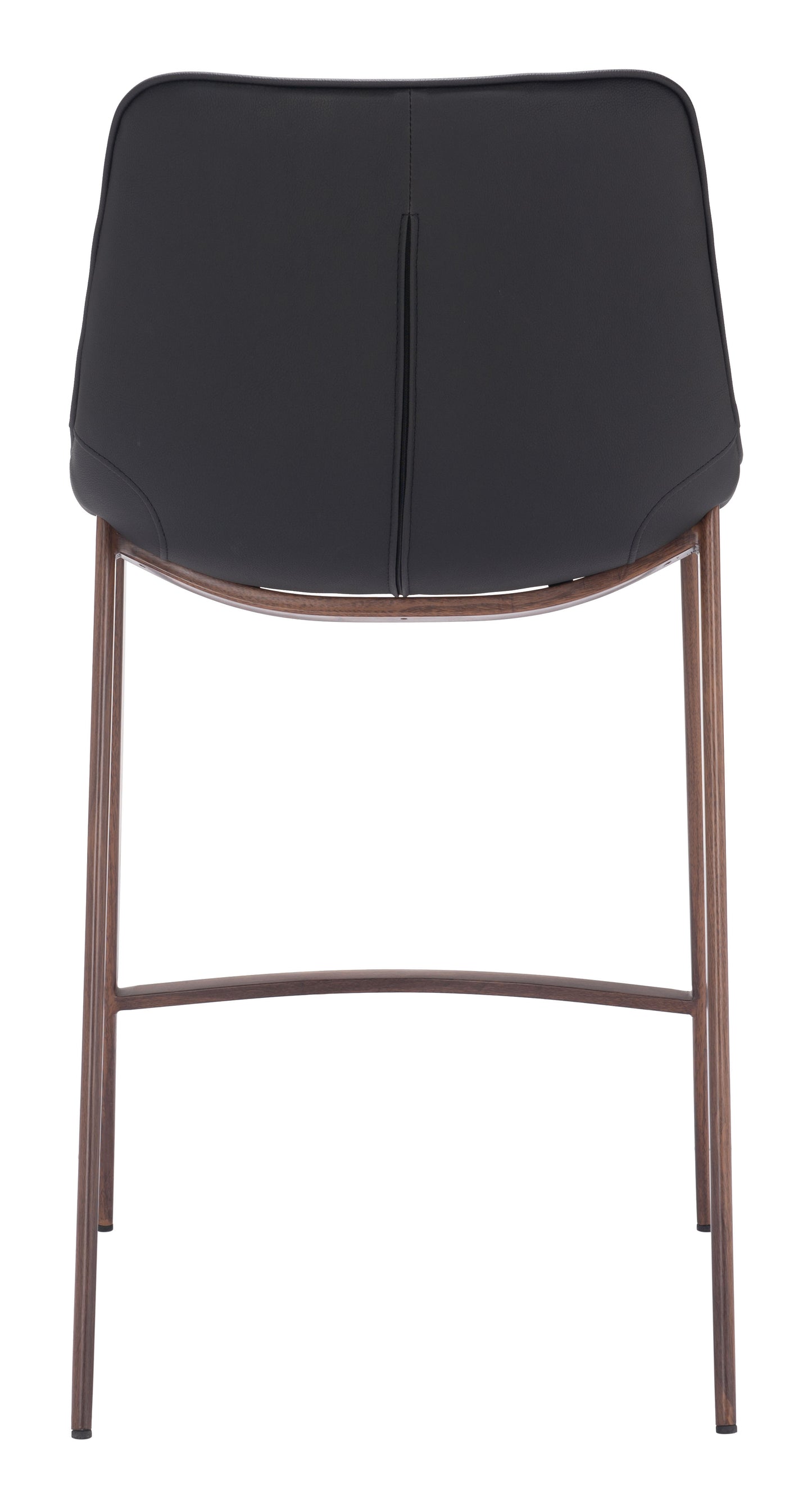 Magnus Counter Stool Set of 2 - Black & Walnut Modern and Stylish Counter Stools for Contemporary Kitchens and Dining Areas