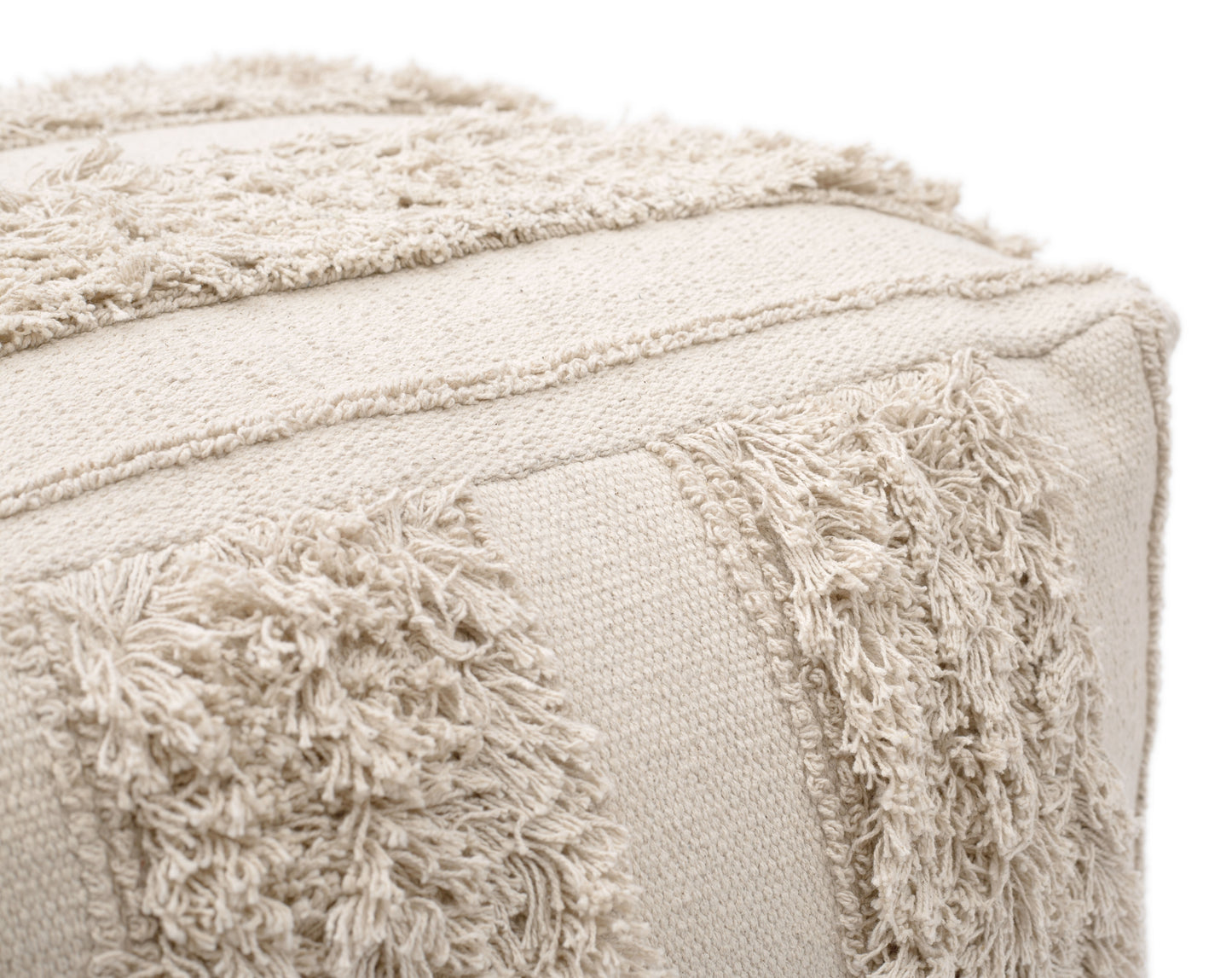 Peru Ottoman - Beige Elegant and Comfortable Ottoman for Modern Living Rooms and Spaces
