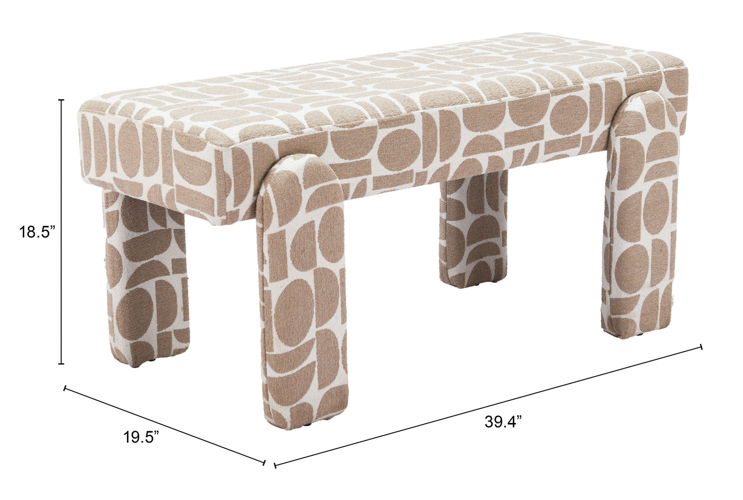 Blato Bench Gray β Stylish and Comfortable Gray Bench for Entryway, Living Room, or Bedroom Decor
