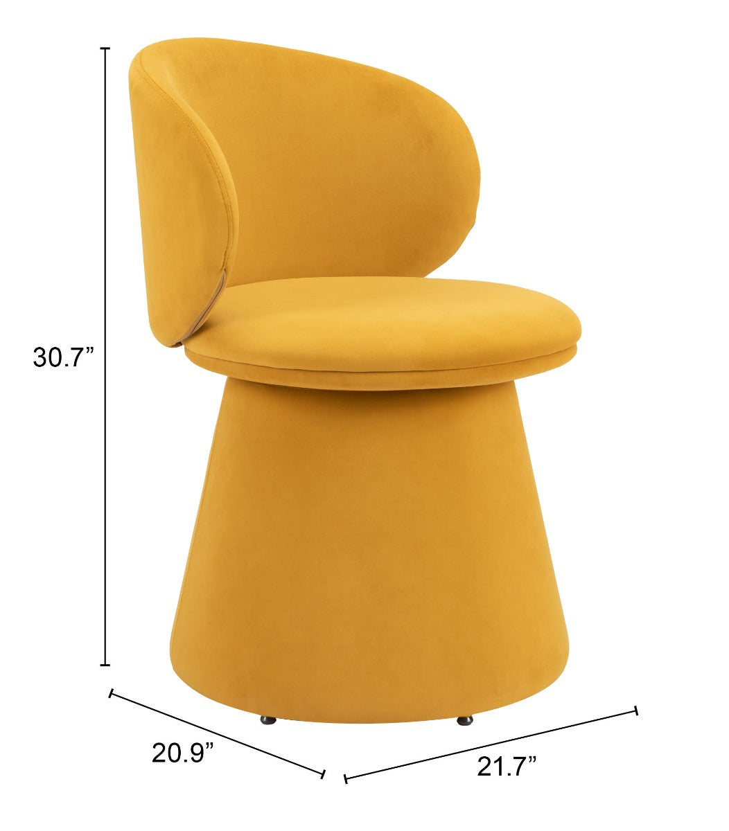 Oblic Swivel Dining Chair Orange β Modern and Comfortable Orange Swivel Chair for Dining Room or Kitchen