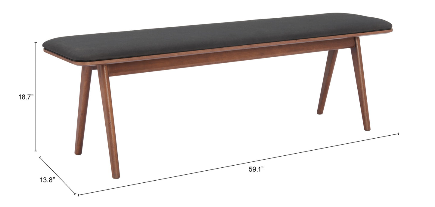 Kazwali Bench Black & Walnut β Sleek and Stylish Black & Walnut Bench for Modern Home Interiors