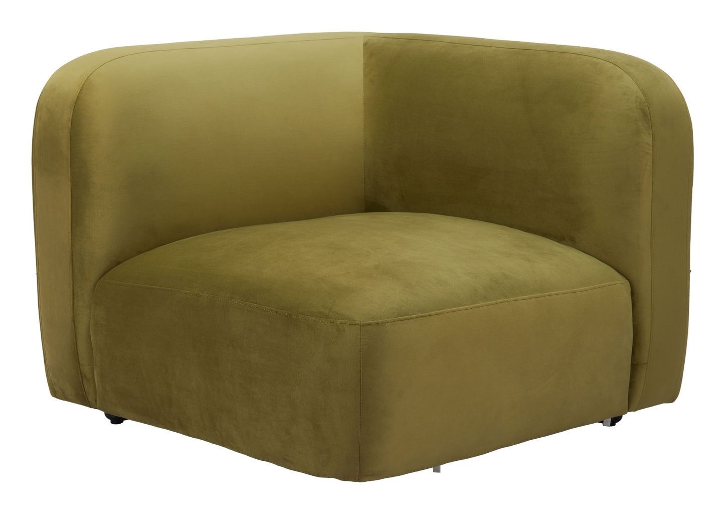 Biak Corner Chair - Green Elegant and Cozy Corner Chair for Contemporary Living Spaces