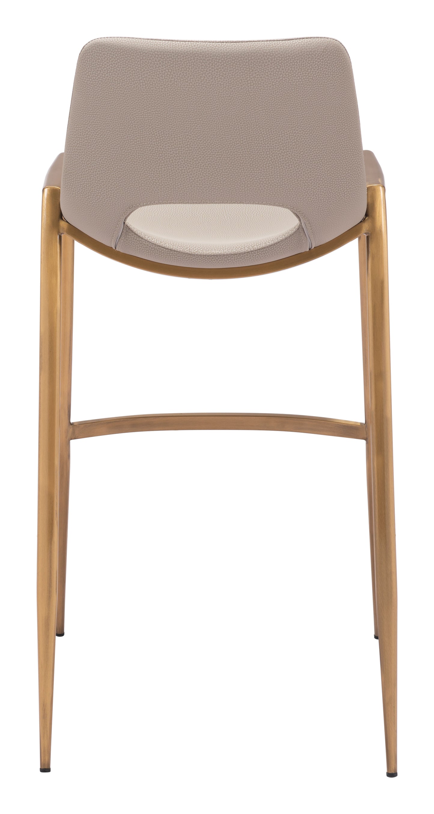 Desi Barstool Set of 2 - Stylish Beige & Gold Design for Contemporary Home Bars and Dining Areas