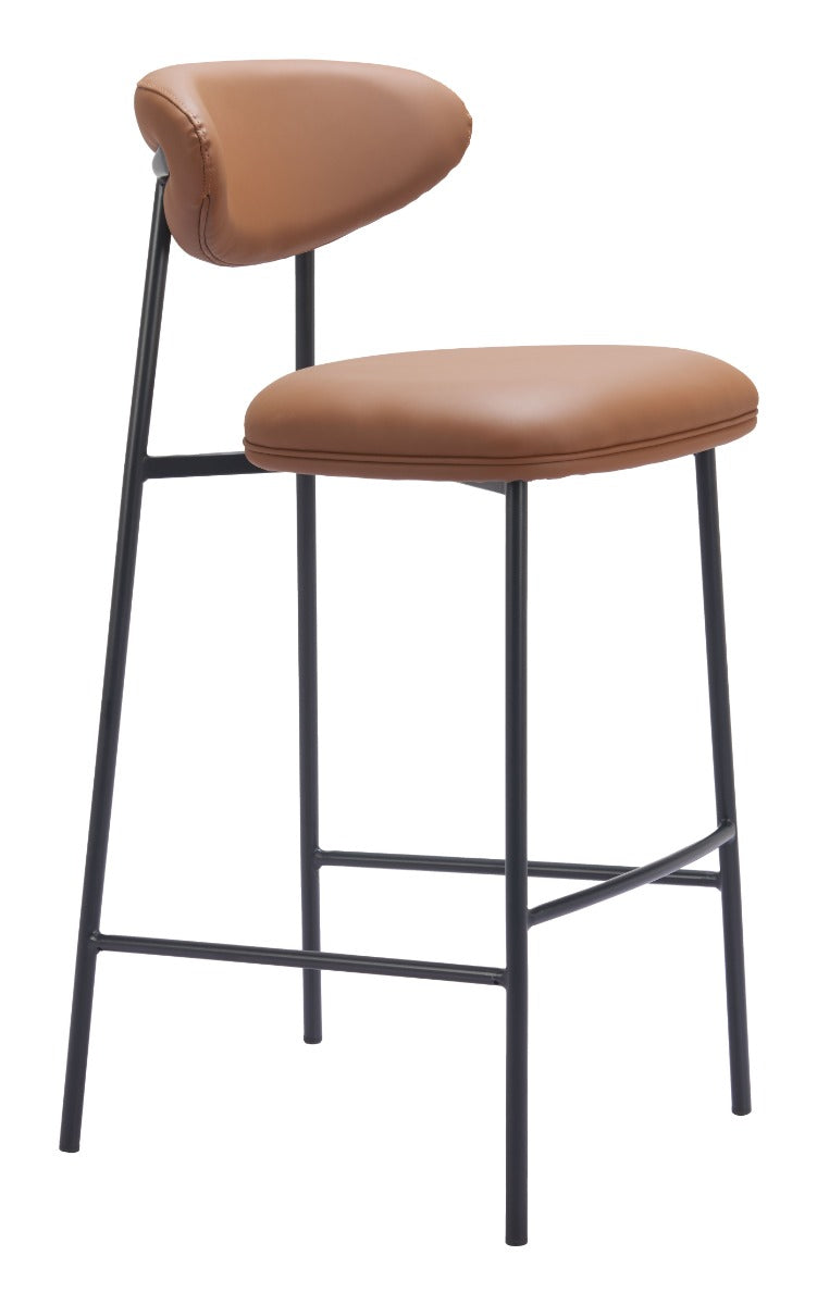 Rorun Barstool (Set of 2) Brown β Stylish and Comfortable Brown Barstools for Modern Kitchens or Bars