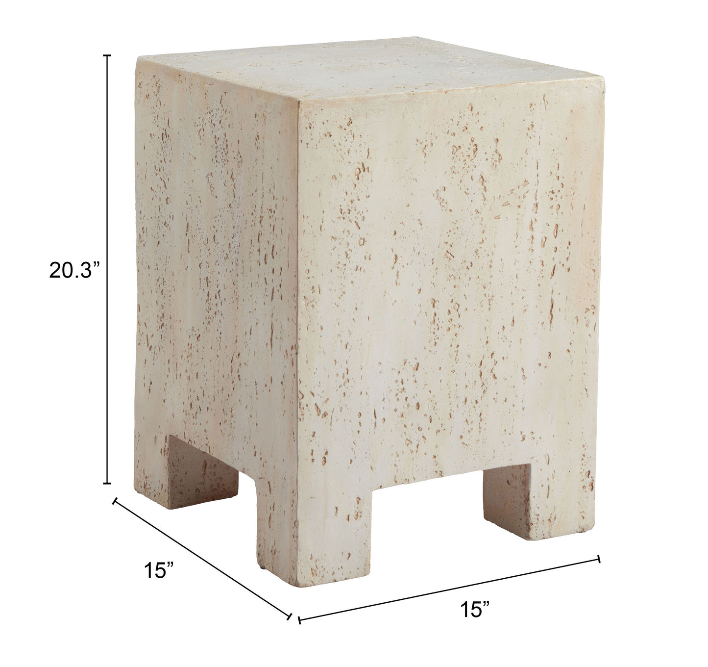 Kitara Side Table Beige β Stylish and Neutral Beige Accent for Living Room or Bedroom Decor