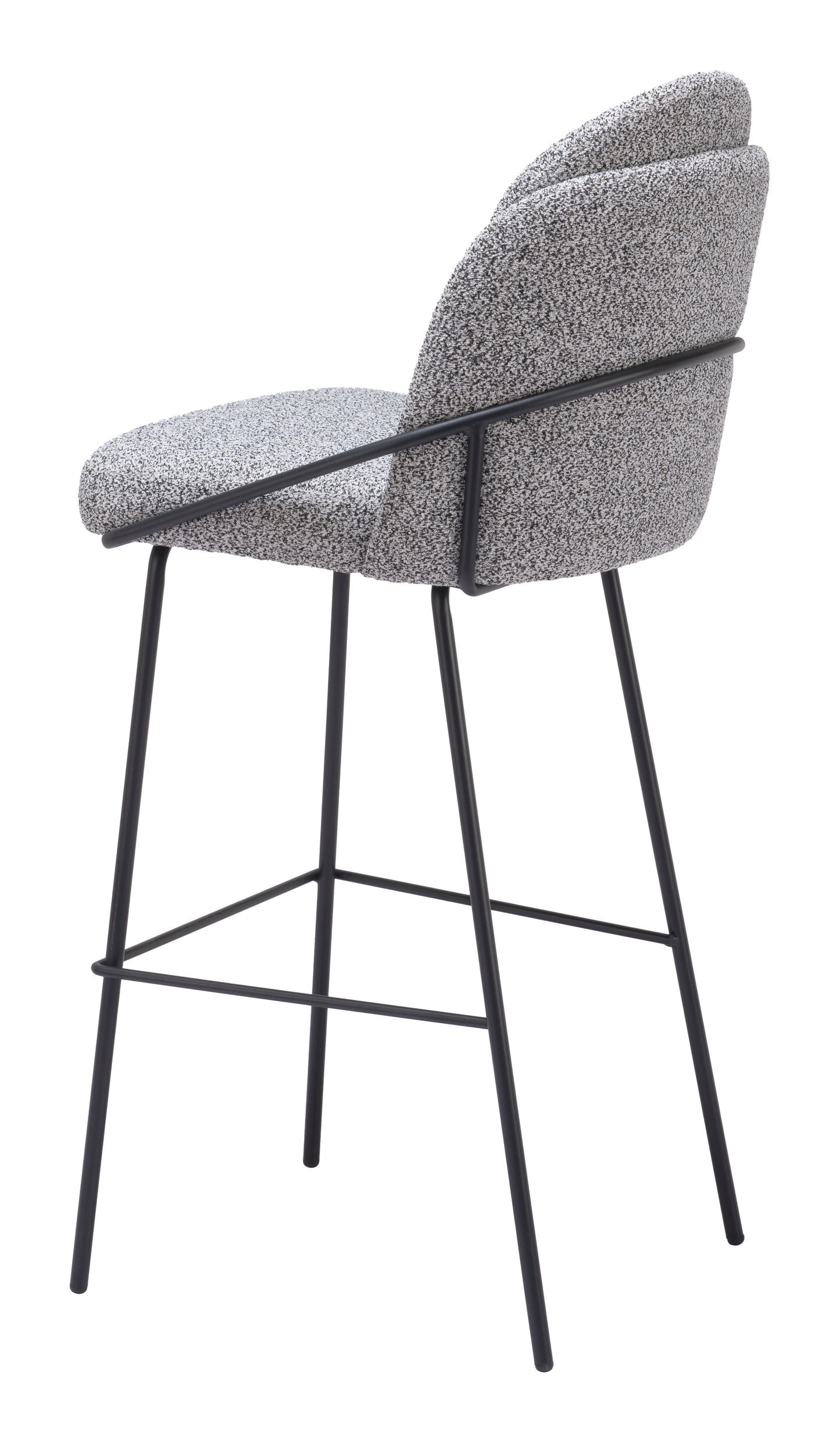 Jambi Barstool Set of 2 - Black & White Stylish and Modern Barstools for Contemporary Kitchens and Home Bars