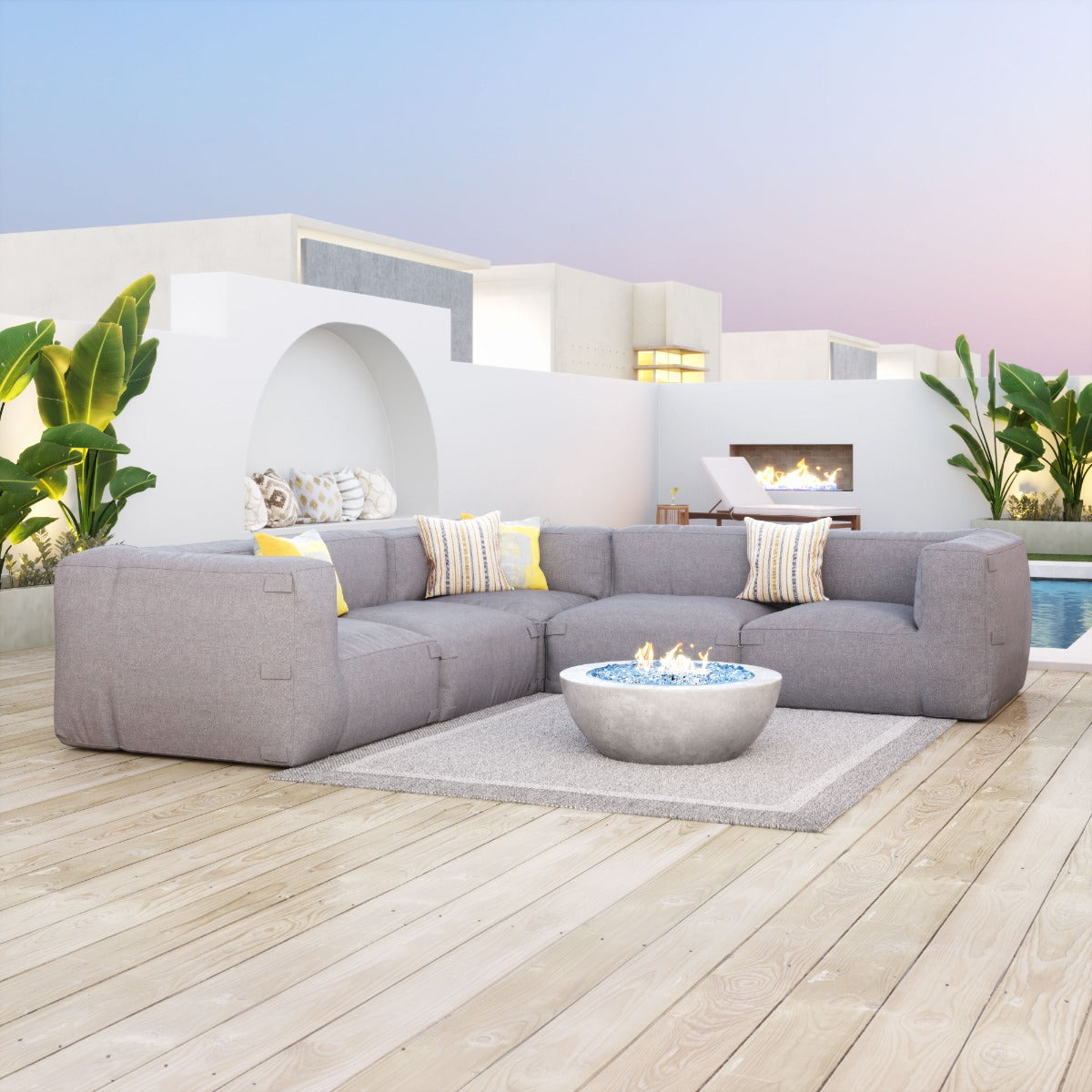 Luanda Middle Chair Gray - Contemporary & Comfortable Middle Chair with a Chic Gray Upholstery, Perfect for Modular Seating Arrangements