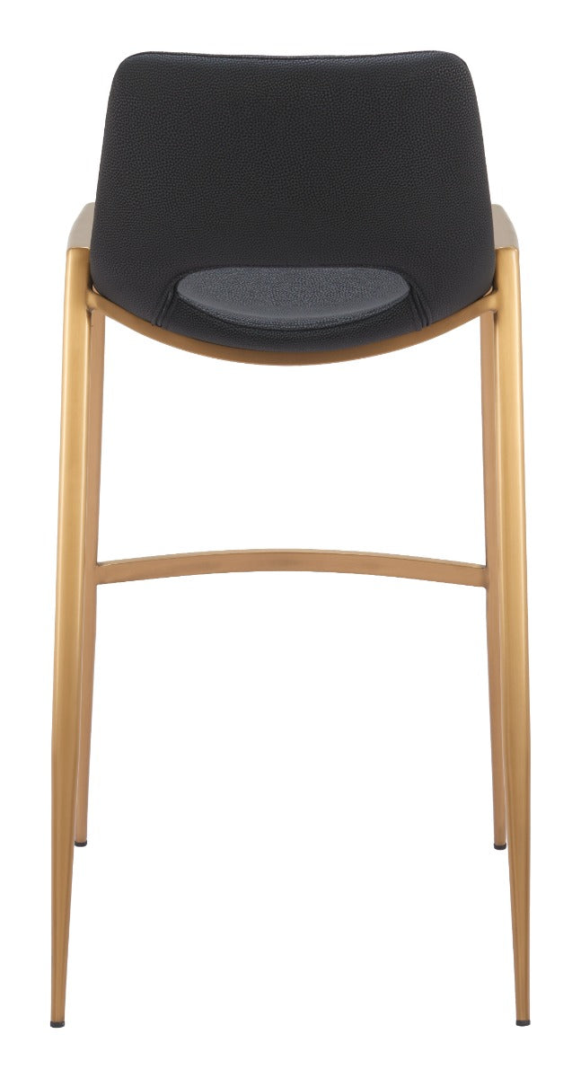 Desi Barstool (Set of 2) Black & Gold