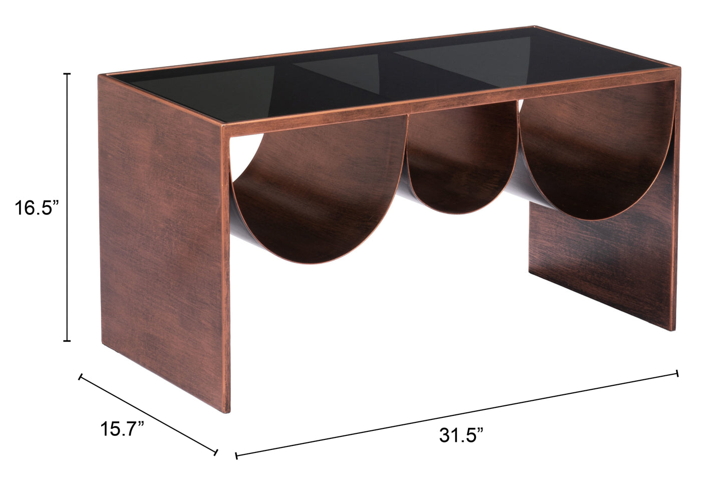Aveiro Coffee Table - Copper & Black Stylish and Modern Coffee Table for Contemporary Living Spaces