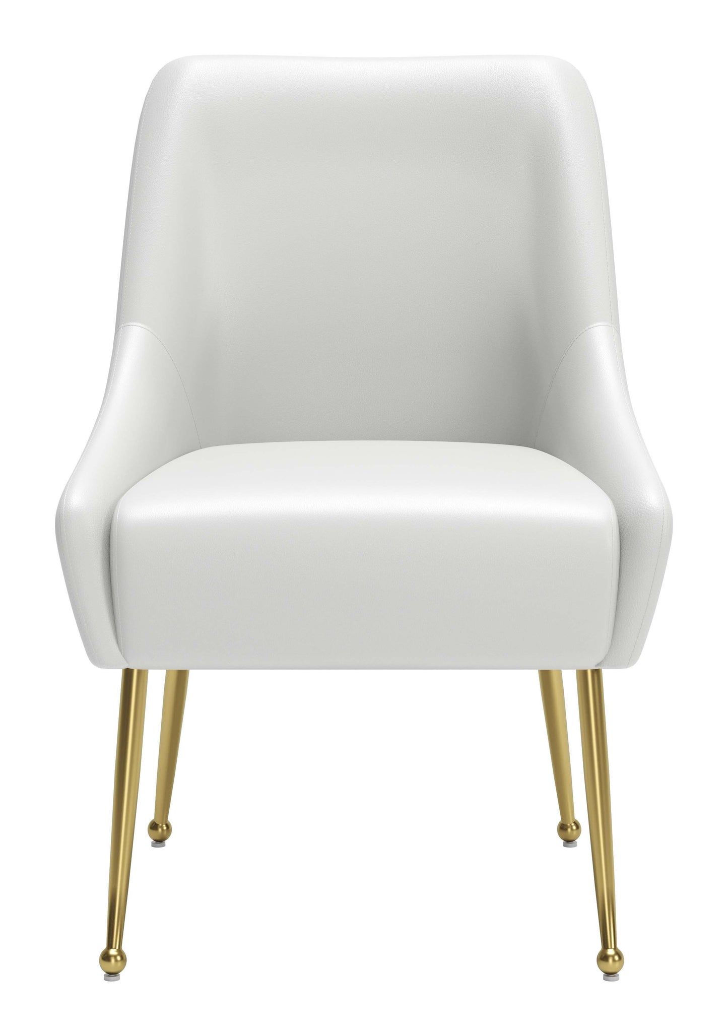 Maxine Dining Chair - Stylish White & Gold Design for Elegant Dining Rooms and Modern Decor