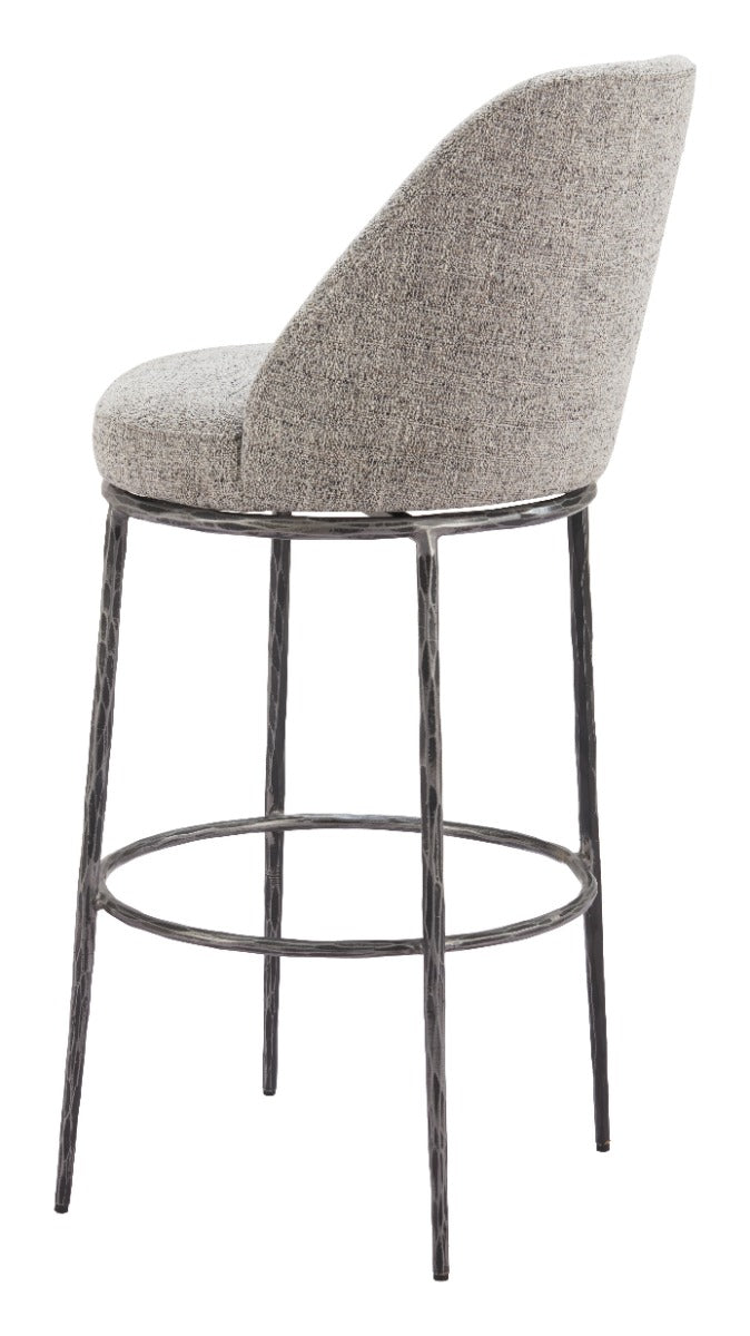 Nordhavn Swivel Barstool Gray β Stylish and Comfortable Gray Swivel Barstool for Modern Kitchens or Bars