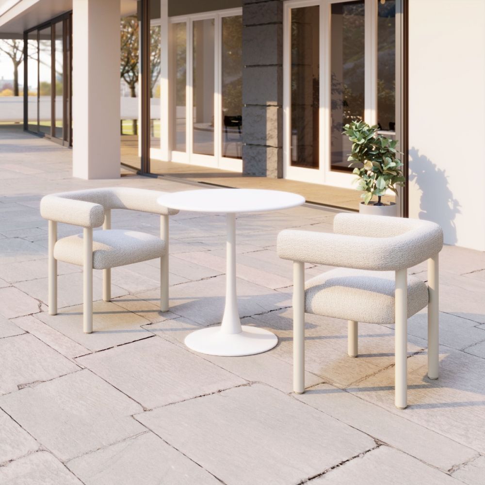 Sunbath Dining Chair (Set of 2) White - Elegant & Comfortable Dining Chairs with a Clean White Finish for a Modern Touch