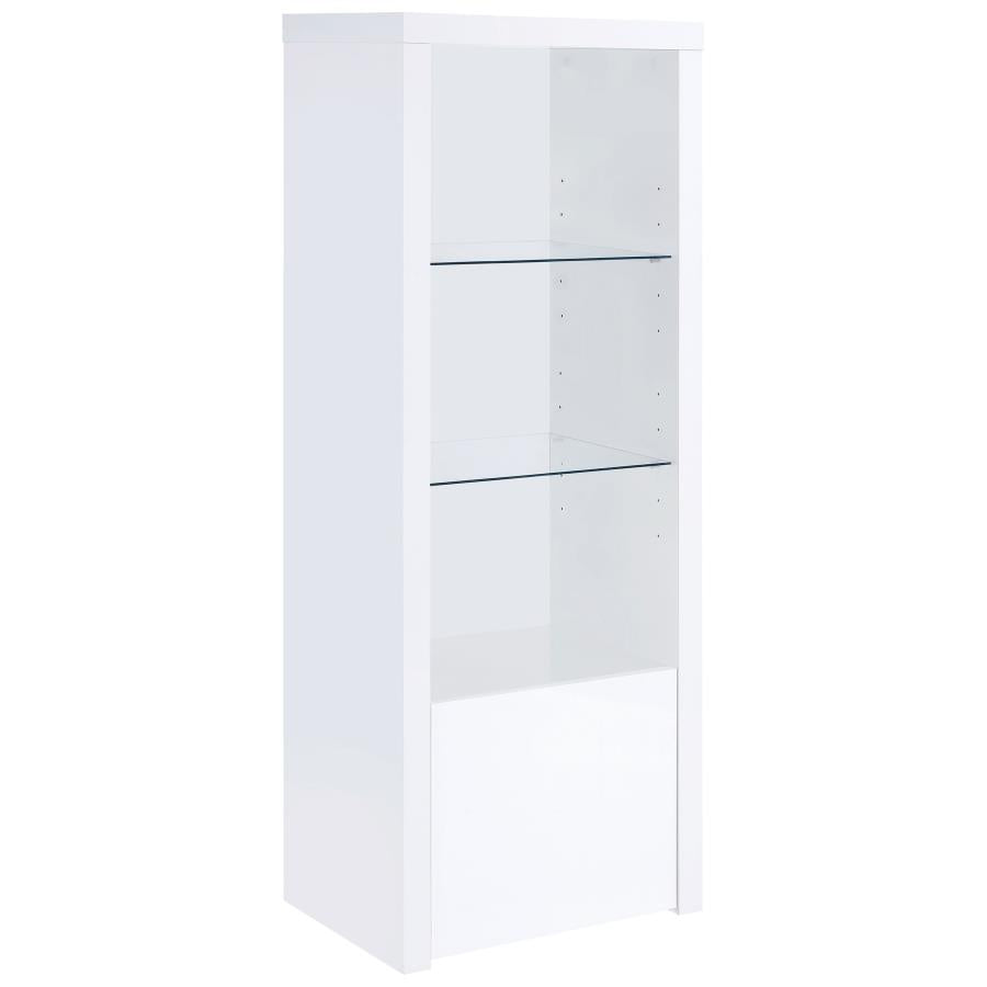 Jude 3-Piece 71" TV Entertainment Center White High Gloss - Modern and Sleek Living Room Design