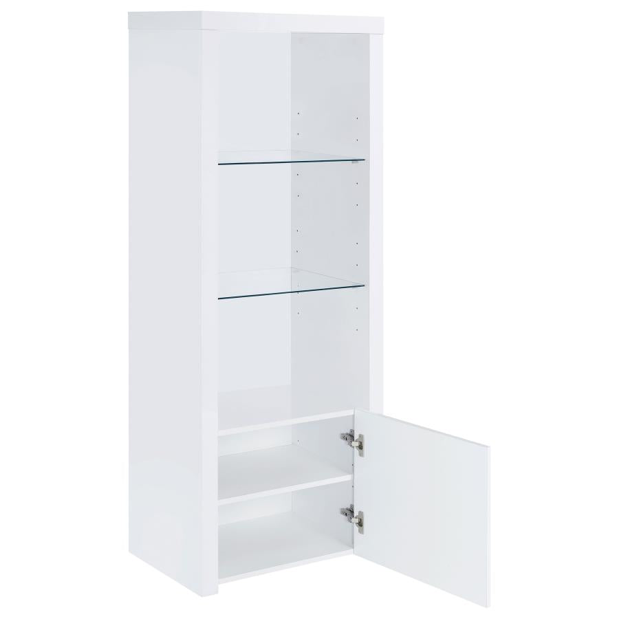 Jude 3-Piece 71" TV Entertainment Center White High Gloss - Modern and Sleek Living Room Design