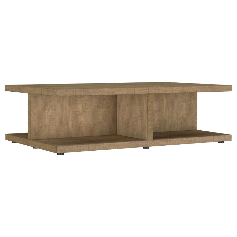 Cortona Square Mango Engineered Wood Cocktail Coffee Table – Stylish Modern Living Room Accent