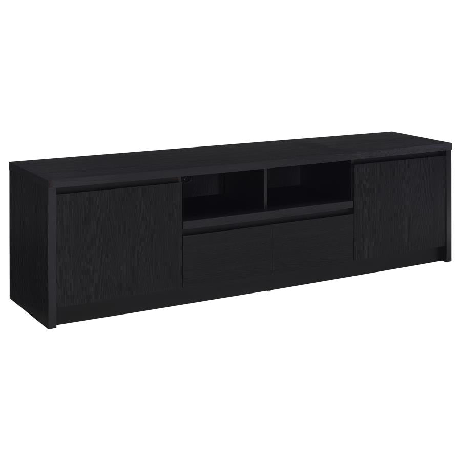 Winfield 3-Piece Black Entertainment Center with 78-Inch TV Stand – Modern Media Console Set
