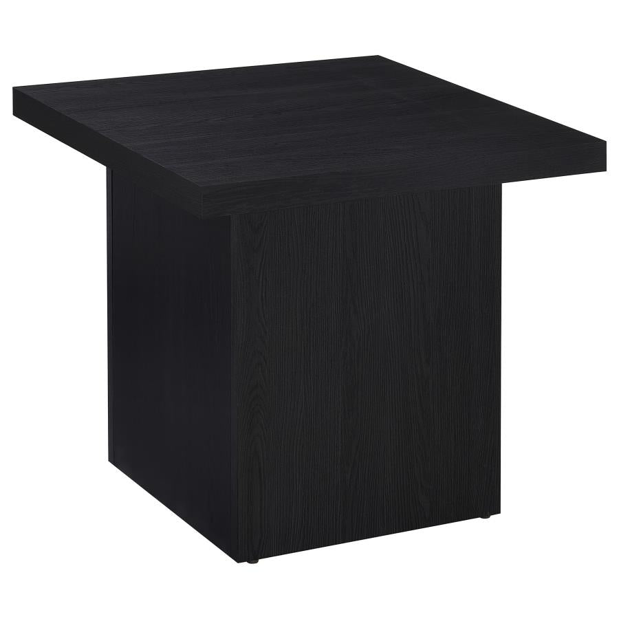 Max Modern Black Square End Table – Engineered Laminate Side Table