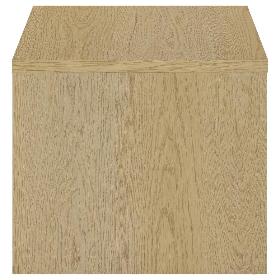 Canoga Light Oak Engineered Wood Accent Side End Table - Modern Living Room Furniture