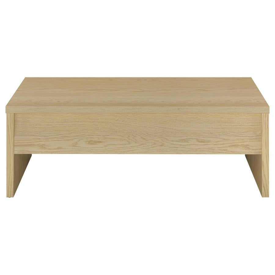 Canoga 2-Piece Lift Top Cocktail Coffee Table Set in Light Oak - Versatile Living Room Furniture