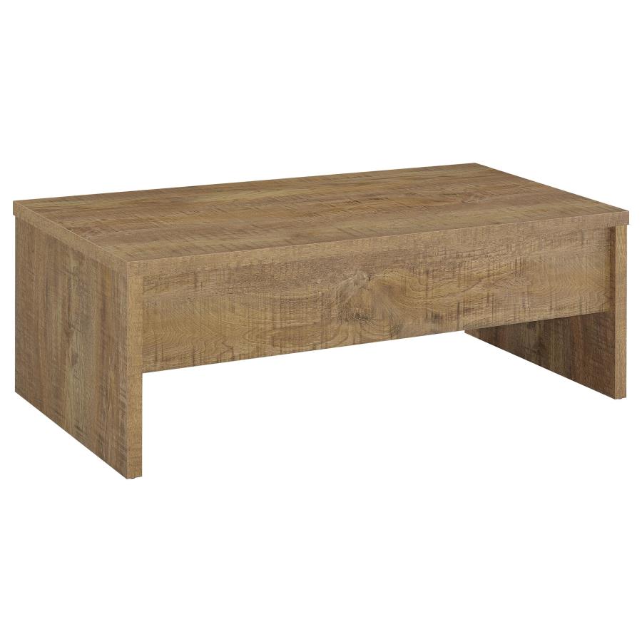 Canoga Light Oak Engineered Wood Lift Top Coffee Table - Functional Living Room Furniture