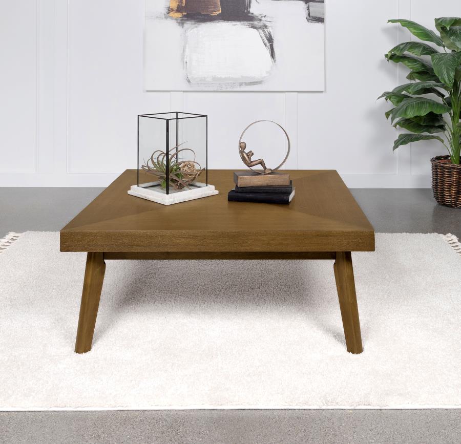 Westerly Square Wood Coffee Table β Walnut Brown Finish for a Rich, Classic Look