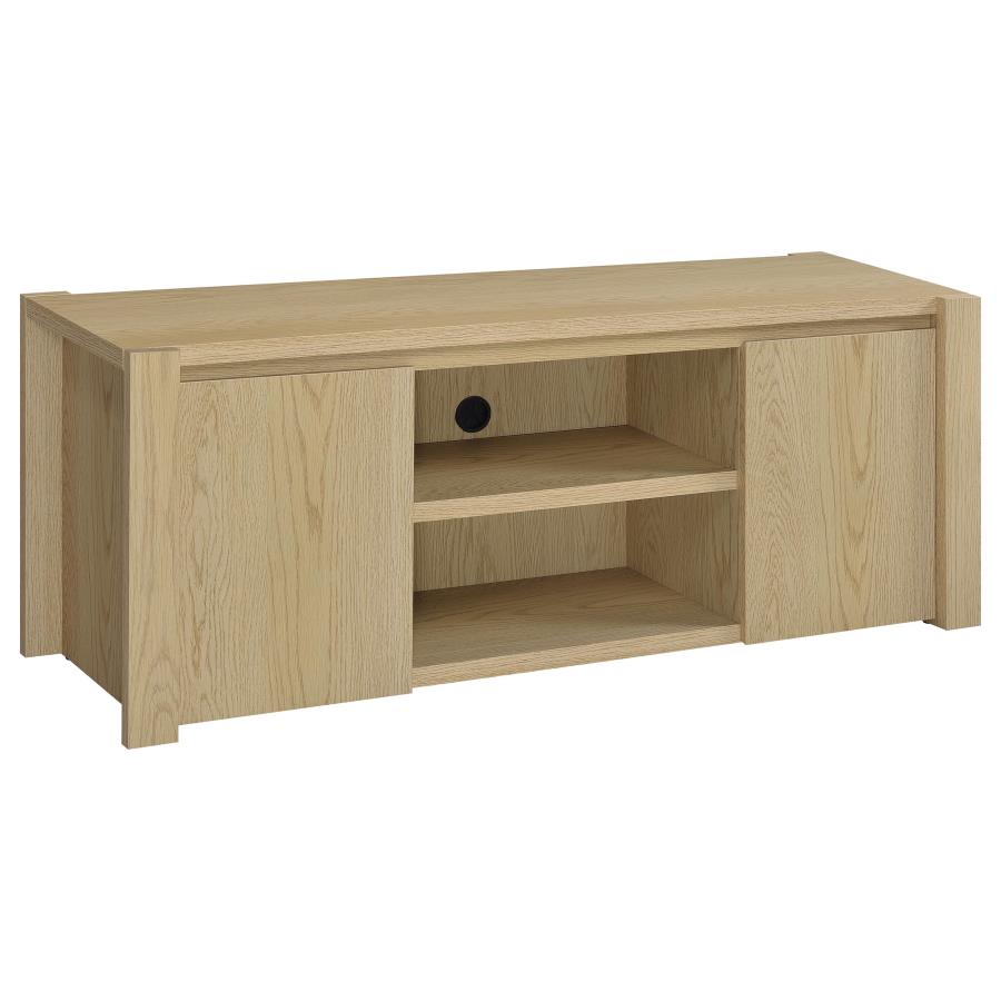 Laurelton 3-Piece Entertainment Center TV Stand in Light Oak - Modern Media Console