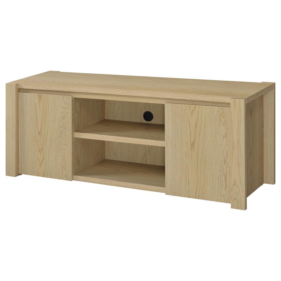 Laurelton 3-Piece Entertainment Center TV Stand in Light Oak - Modern Media Console