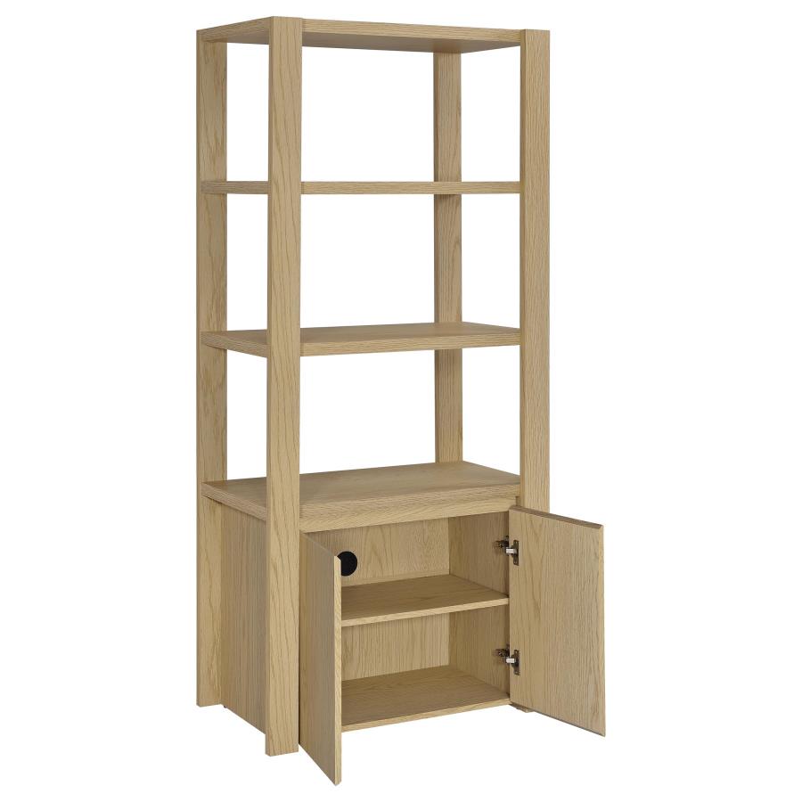 Laurelton 3-Piece Entertainment Center TV Stand in Light Oak - Modern Media Console