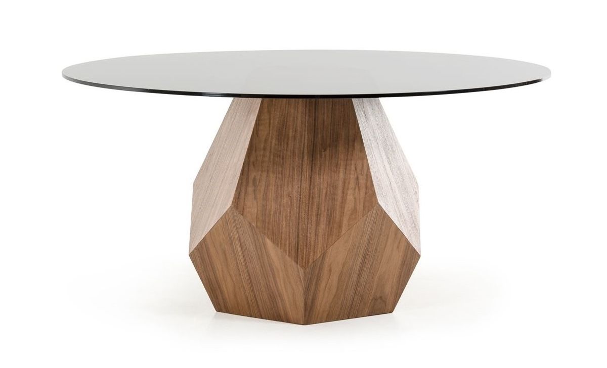 Modrest Rackham & Megan Mid-Century Modern Walnut Dining Set – 7-Piece Dining Room Furniture