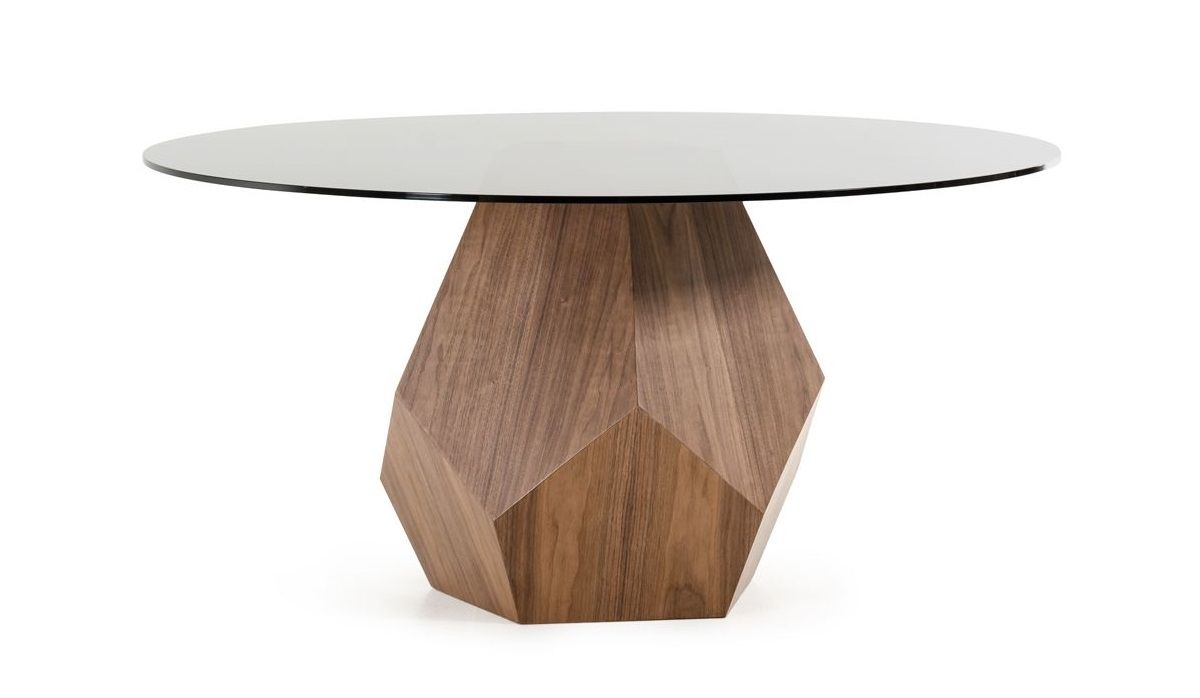 Modrest Rackham & Megan Mid-Century Modern Walnut Dining Set – 7-Piece Dining Room Furniture