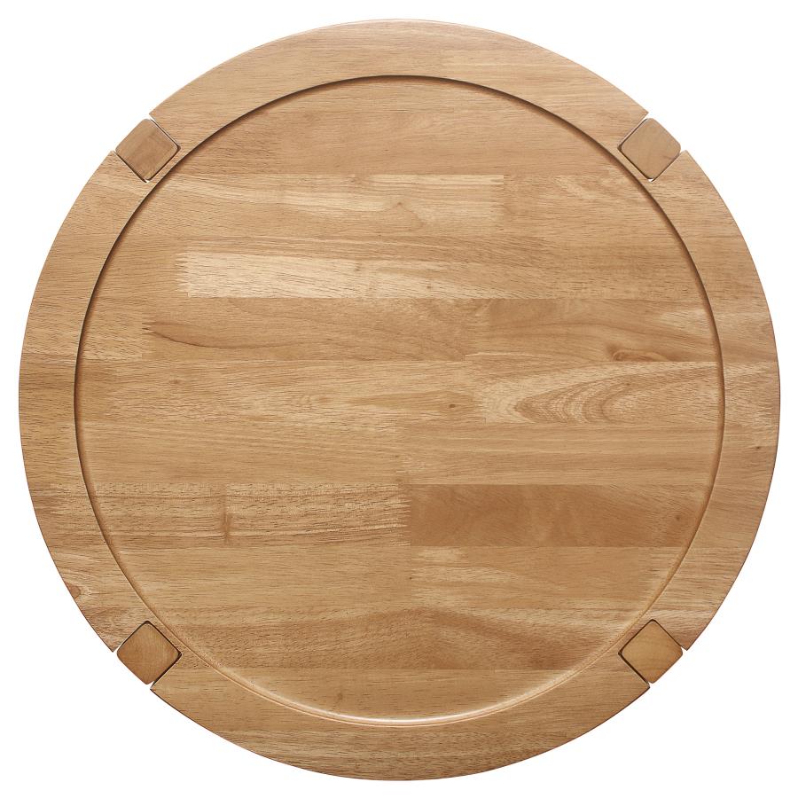 Camillo Round Solid Wood Side End Table Maple Brown - Classic and Timeless Accent for Your Living Space
