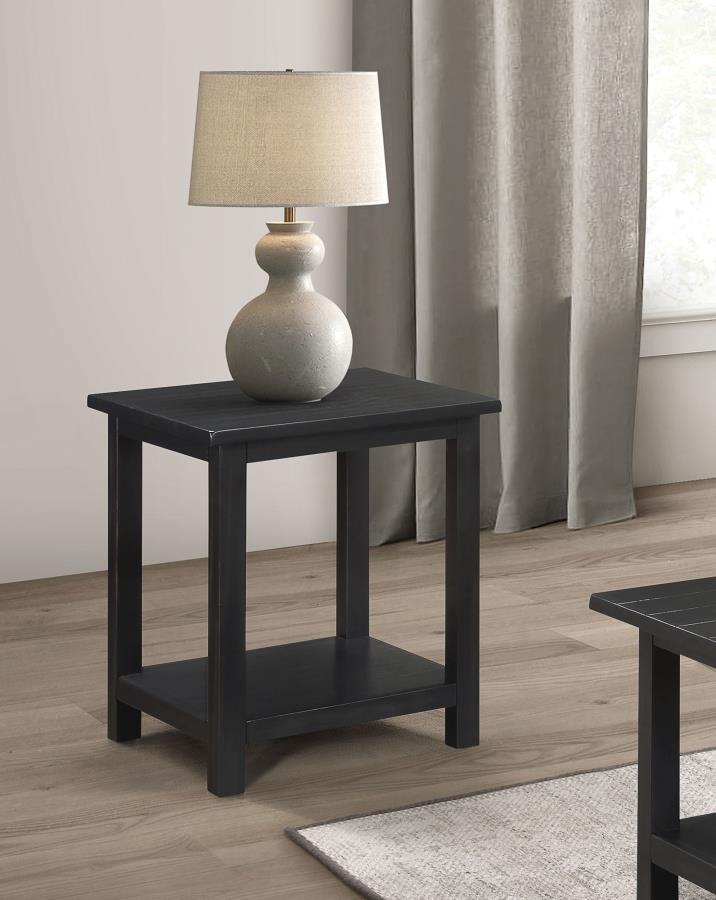 Payne Wood End Table with Shelf Java - Stylish and Functional Addition to Your Living Room or Bedroom